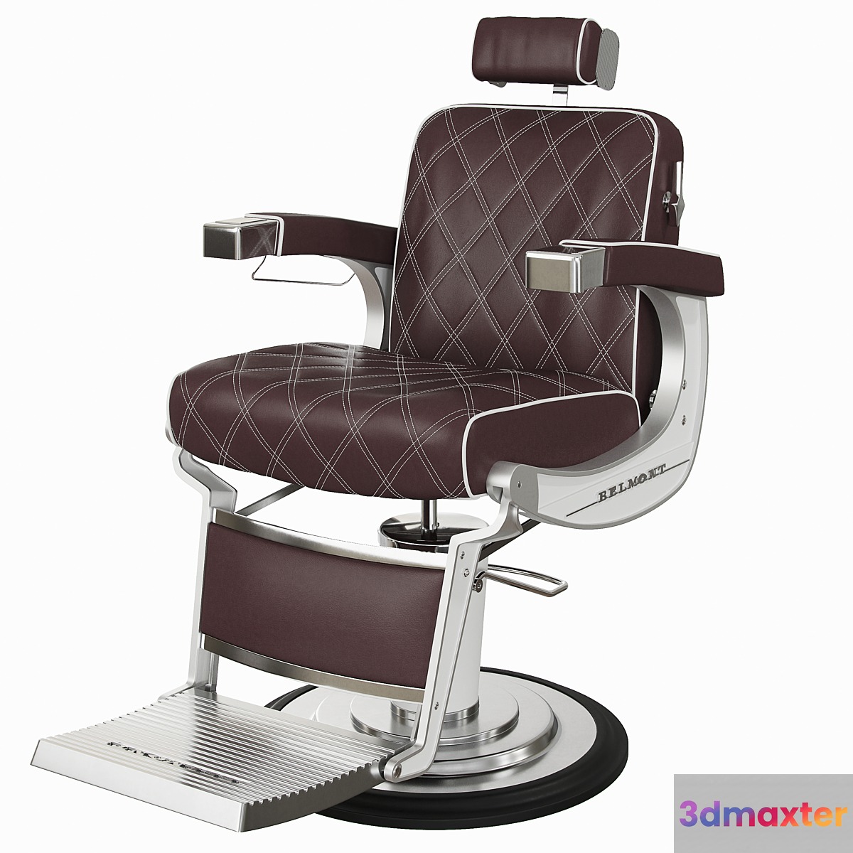Barbershop armchair Belmont apollo 2 3D Max