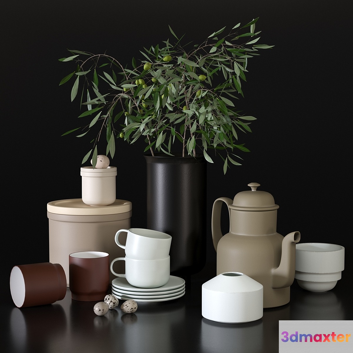 Decorative set with dishes for the kitchen - No.2