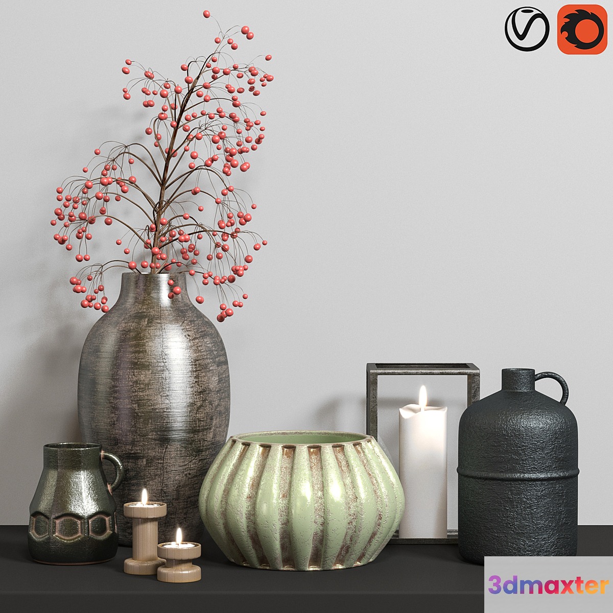 old decorative set 01 3D Max