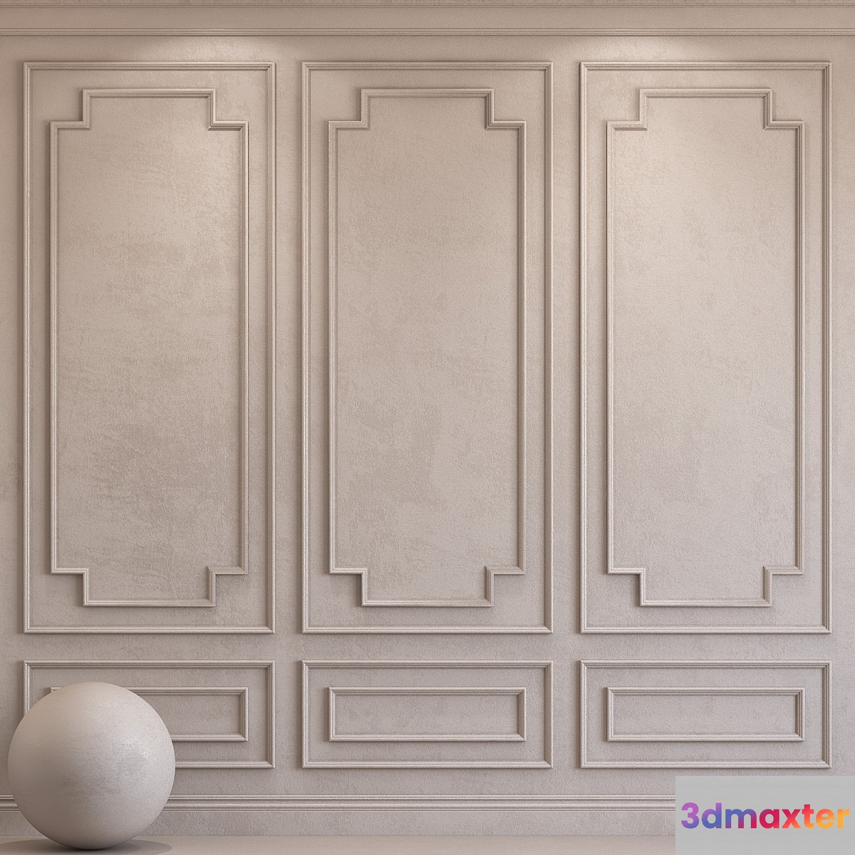 Decorative plaster with molding 34 3D Max