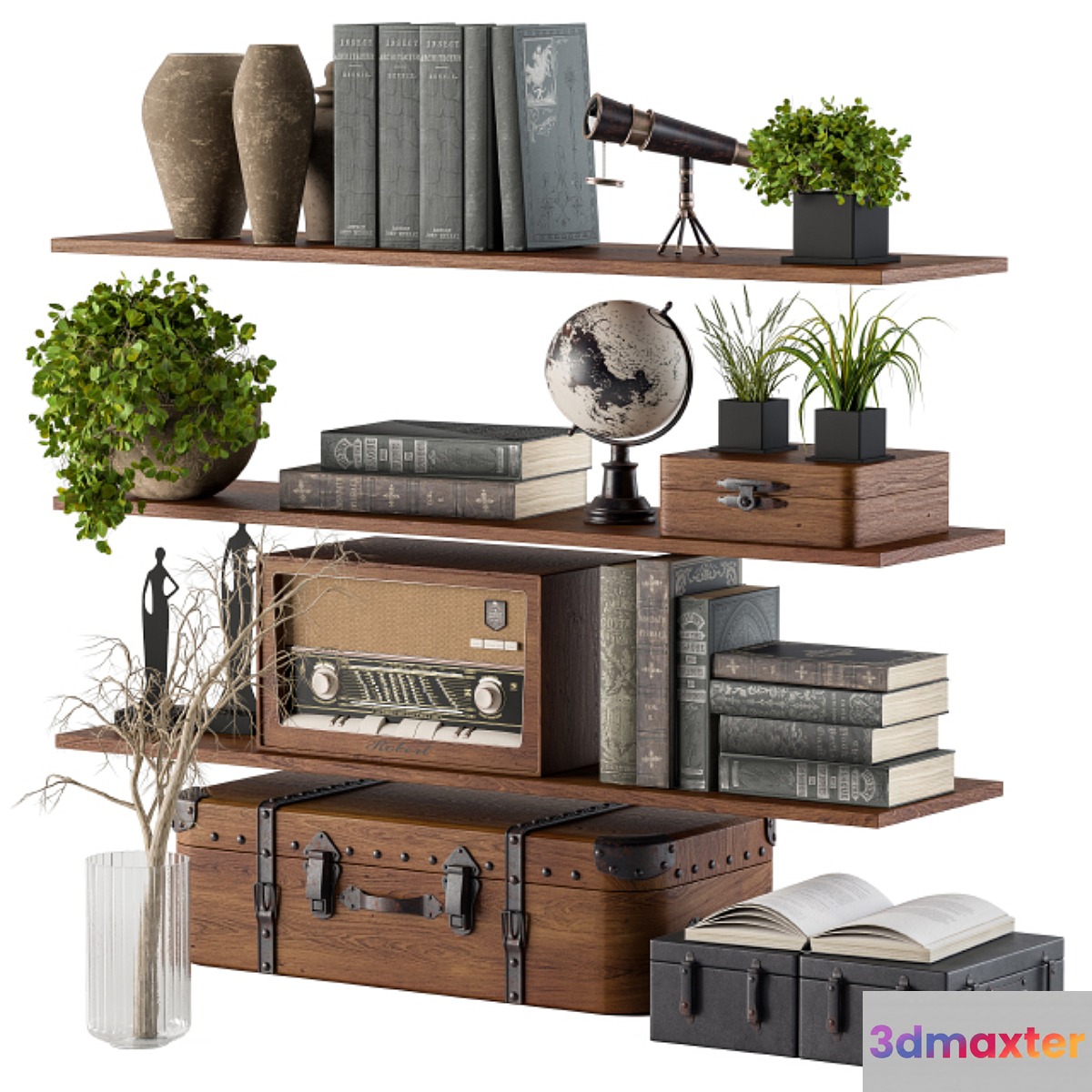 Decorative Set on Shelves 02