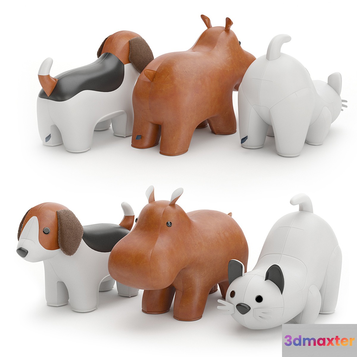 Beagle hippo cat white