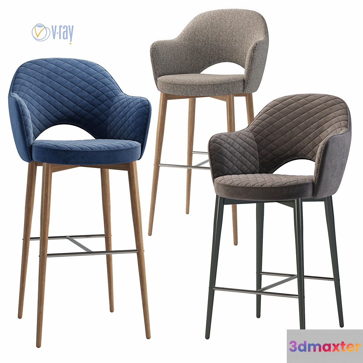 Deephouse. Bar stool semi-bar Martin 3D Max