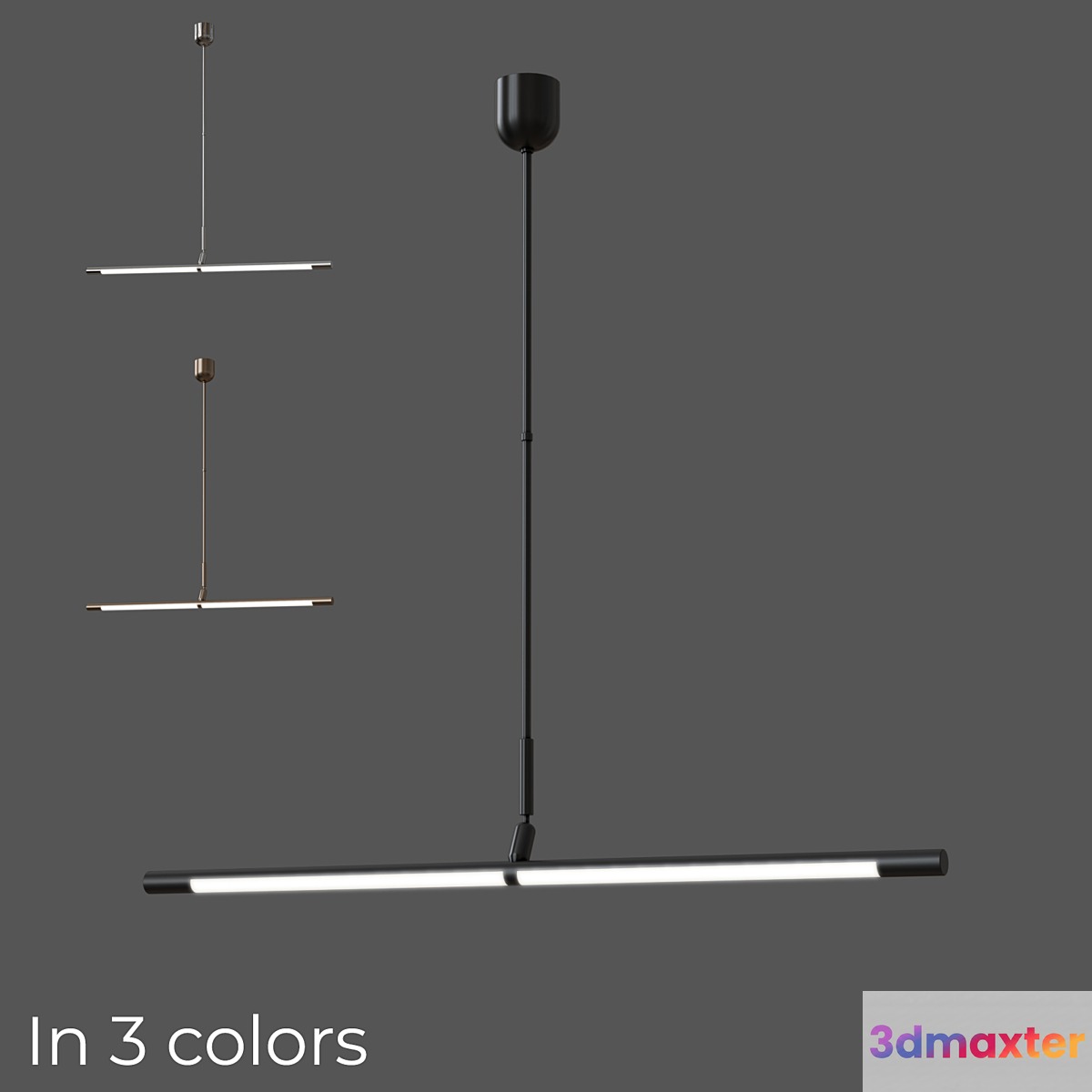 Circa Rousseau Large Linear Pendant 3D Max