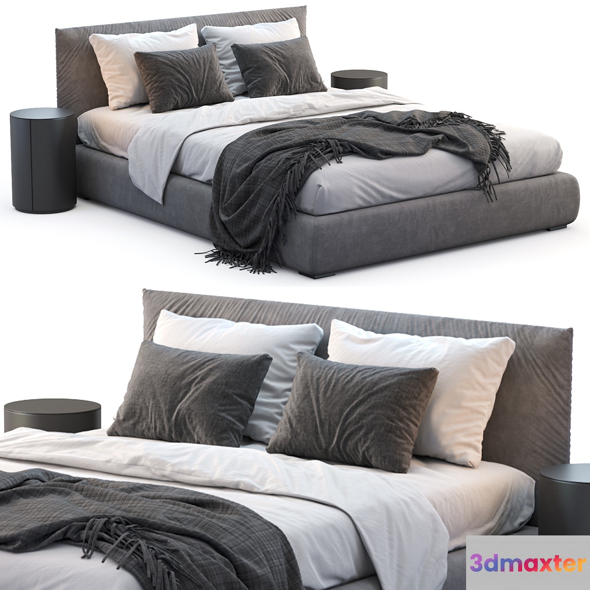 Meridiani Bed Scott 3D Max