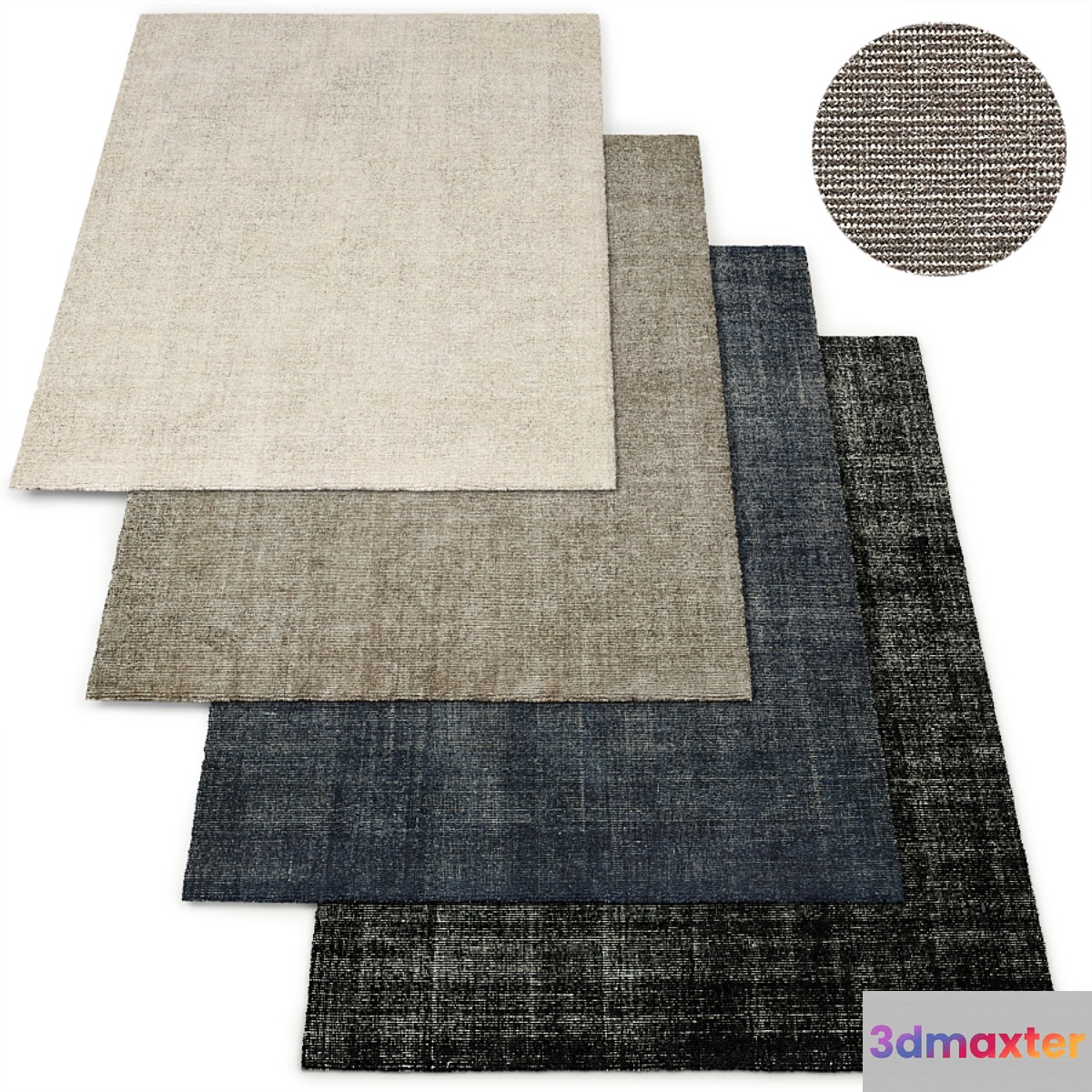 Izar Performance Handwoven Rug Collection Restoration Hardware 3D Max
