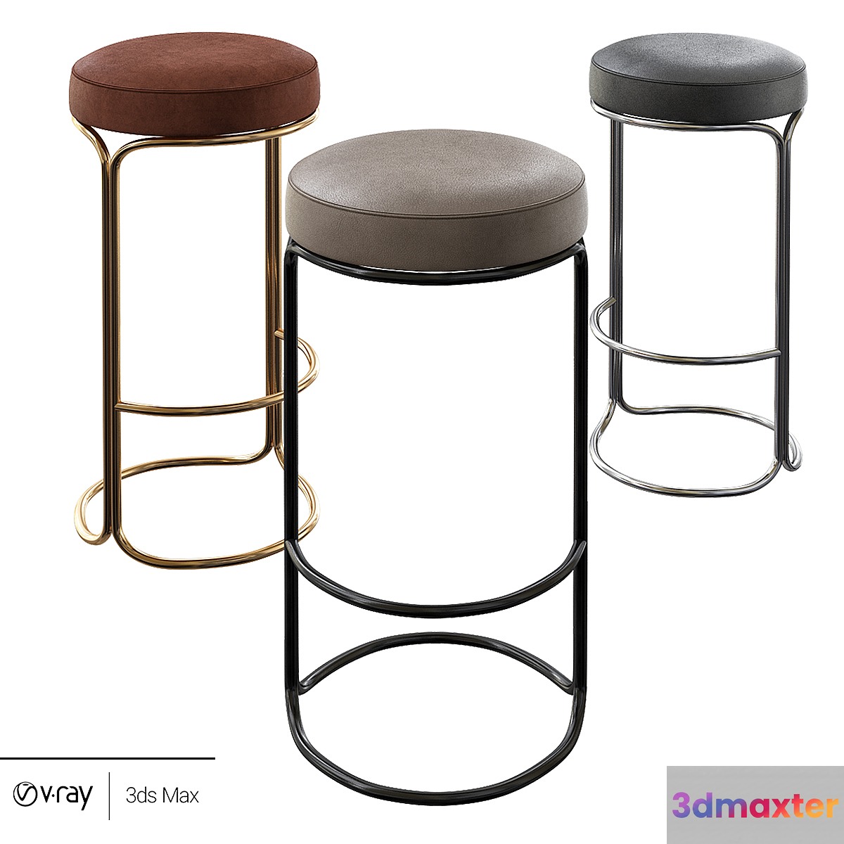 cora leather bar chair