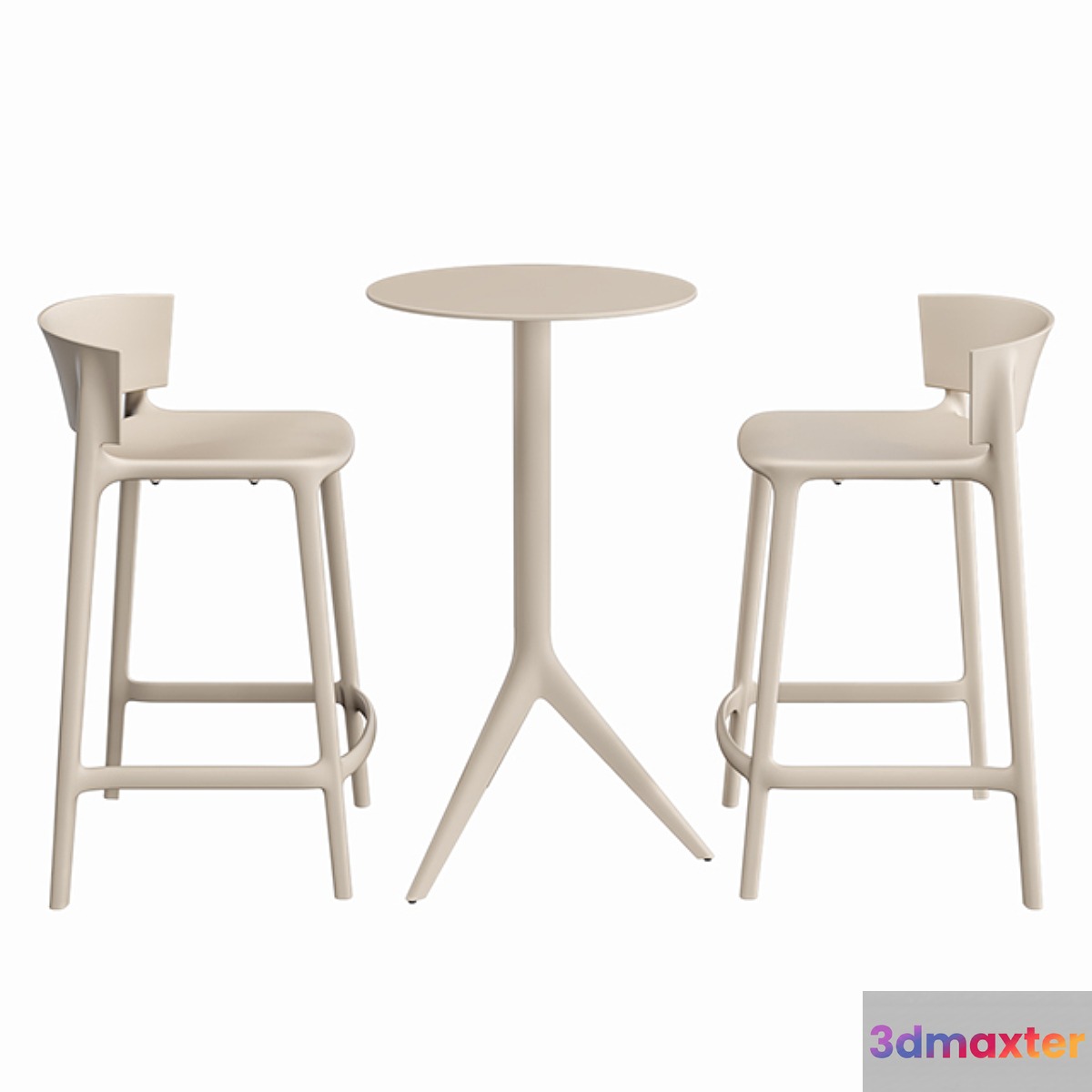 VONDOM MARI-SOL TABLE AND AFRICA BAR STOOL