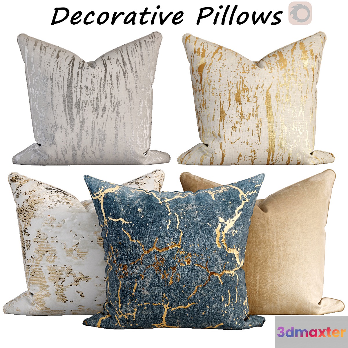 Decorative pillows set 529 3D Max