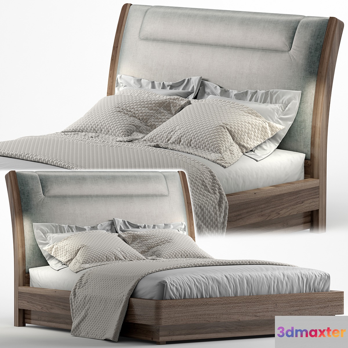Modern bed 7 - No.2 3D Max