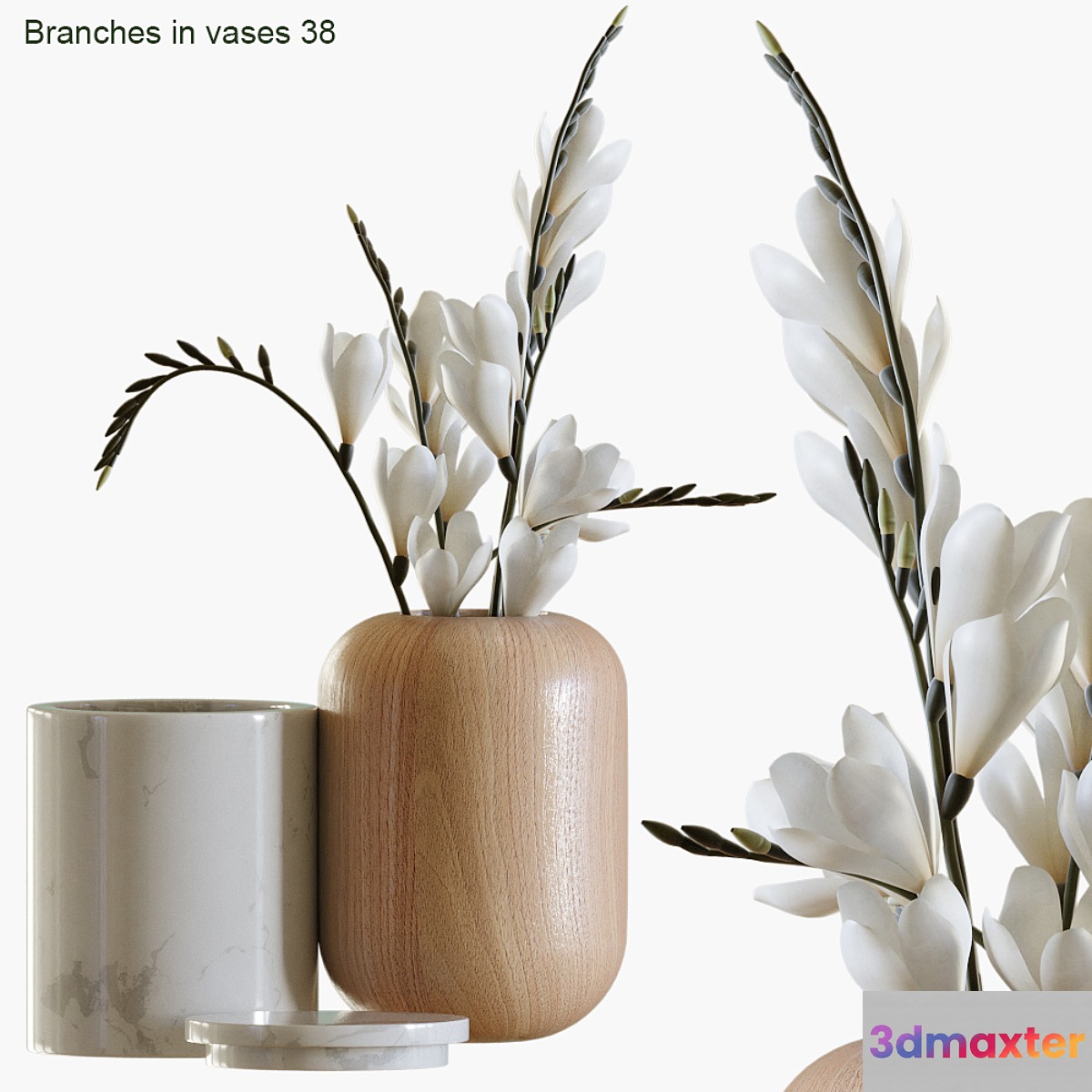 Branches in vases 38 3D Max
