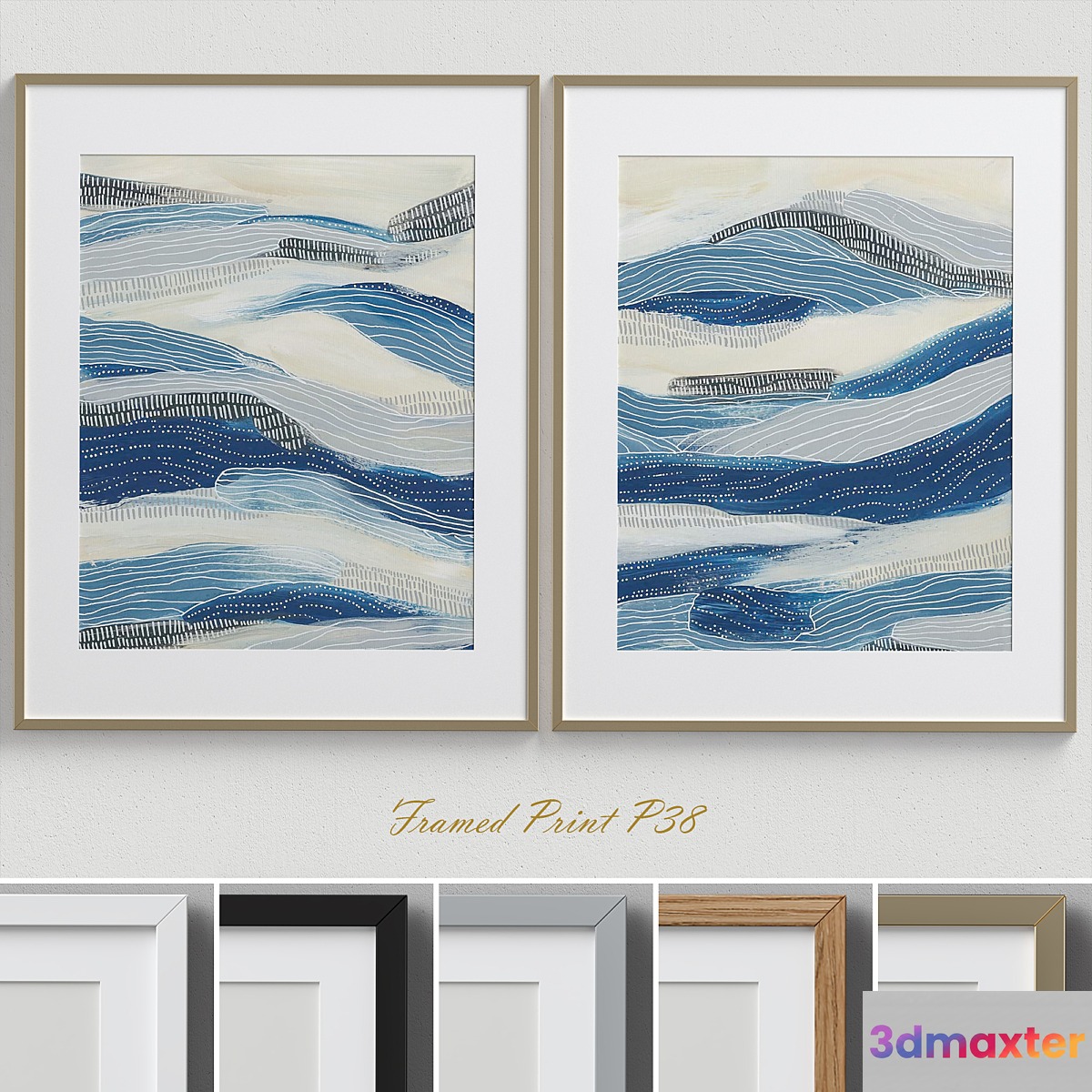 Framed Print P-38 - No.2 3D Max
