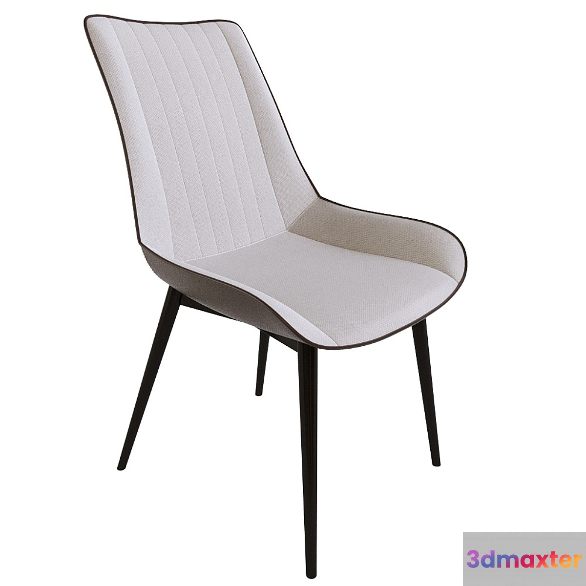 Woodville Seda light beige dining chair 3D Max