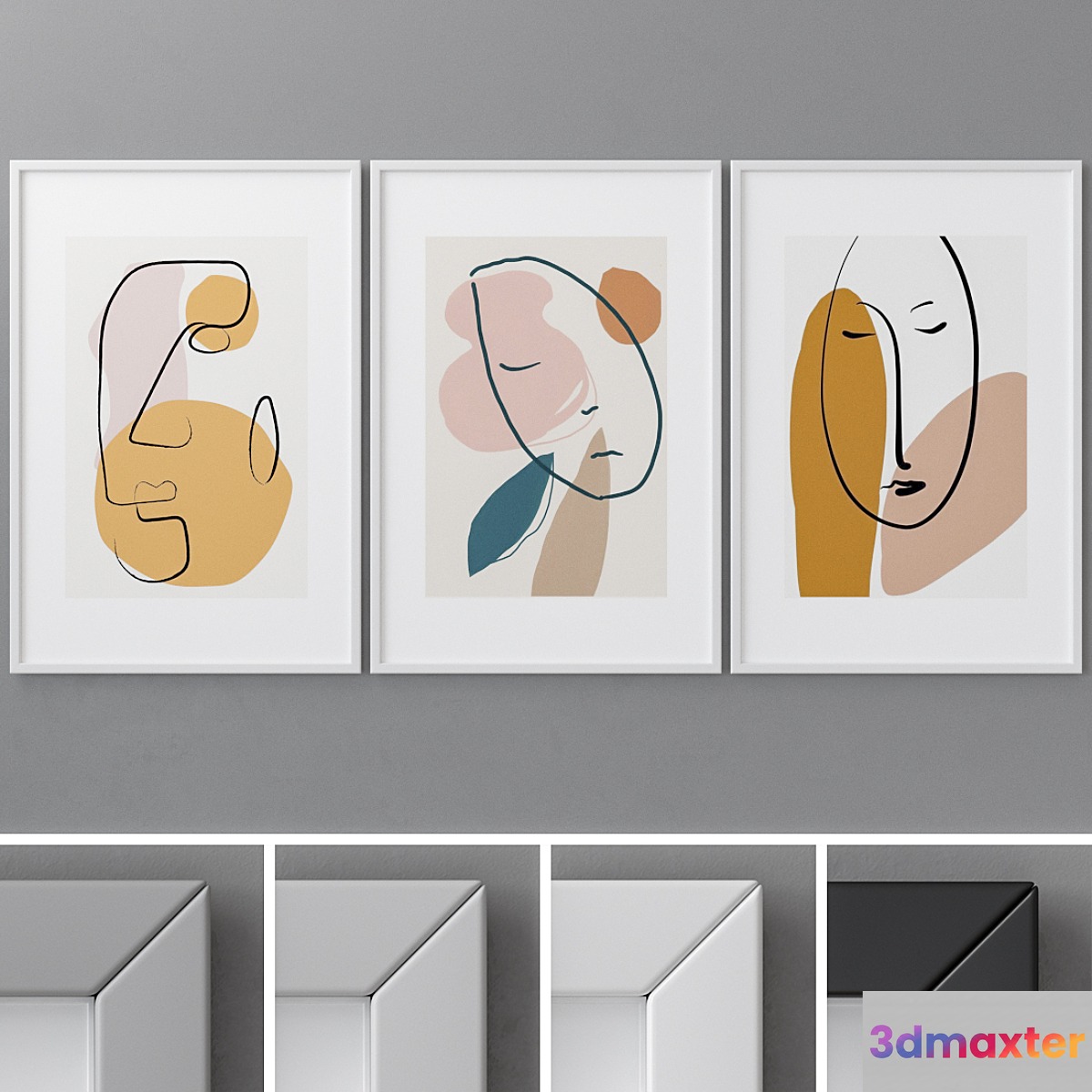 Photo Frames Set 168 - No.2 3D Max