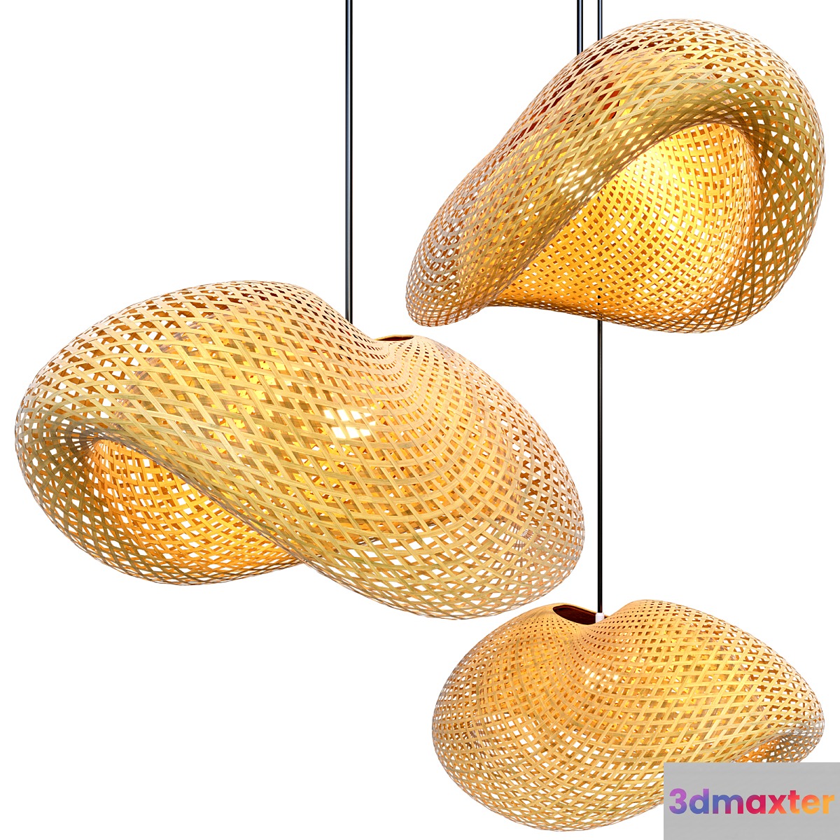 Nordic LED Wood Pendant Lamp Bamboo - No.3