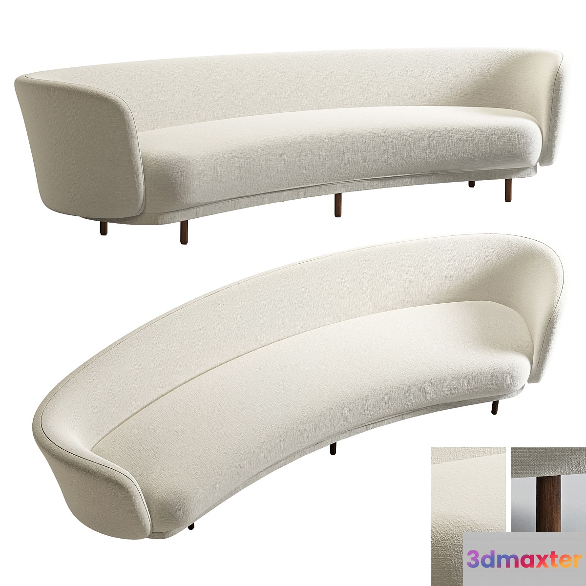 Dandy 4 seater sofa (Massproductions) 3D Max