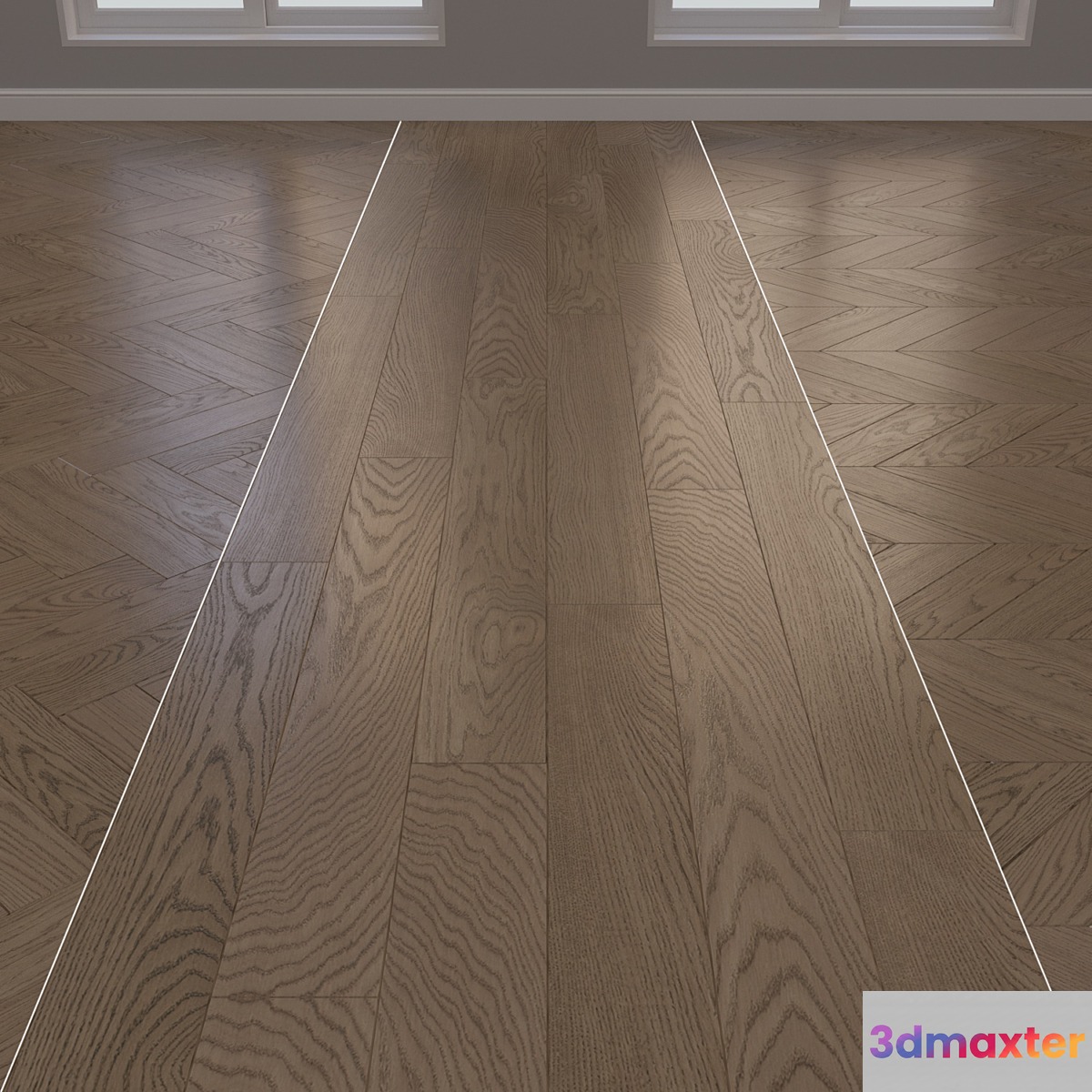 Parquet board Craft Christmas tree chevron and linear 10 3D Max