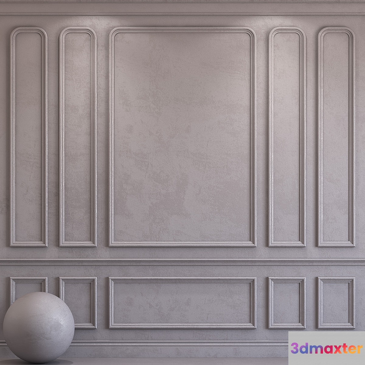 Decorative plaster with molding 43 3D Max