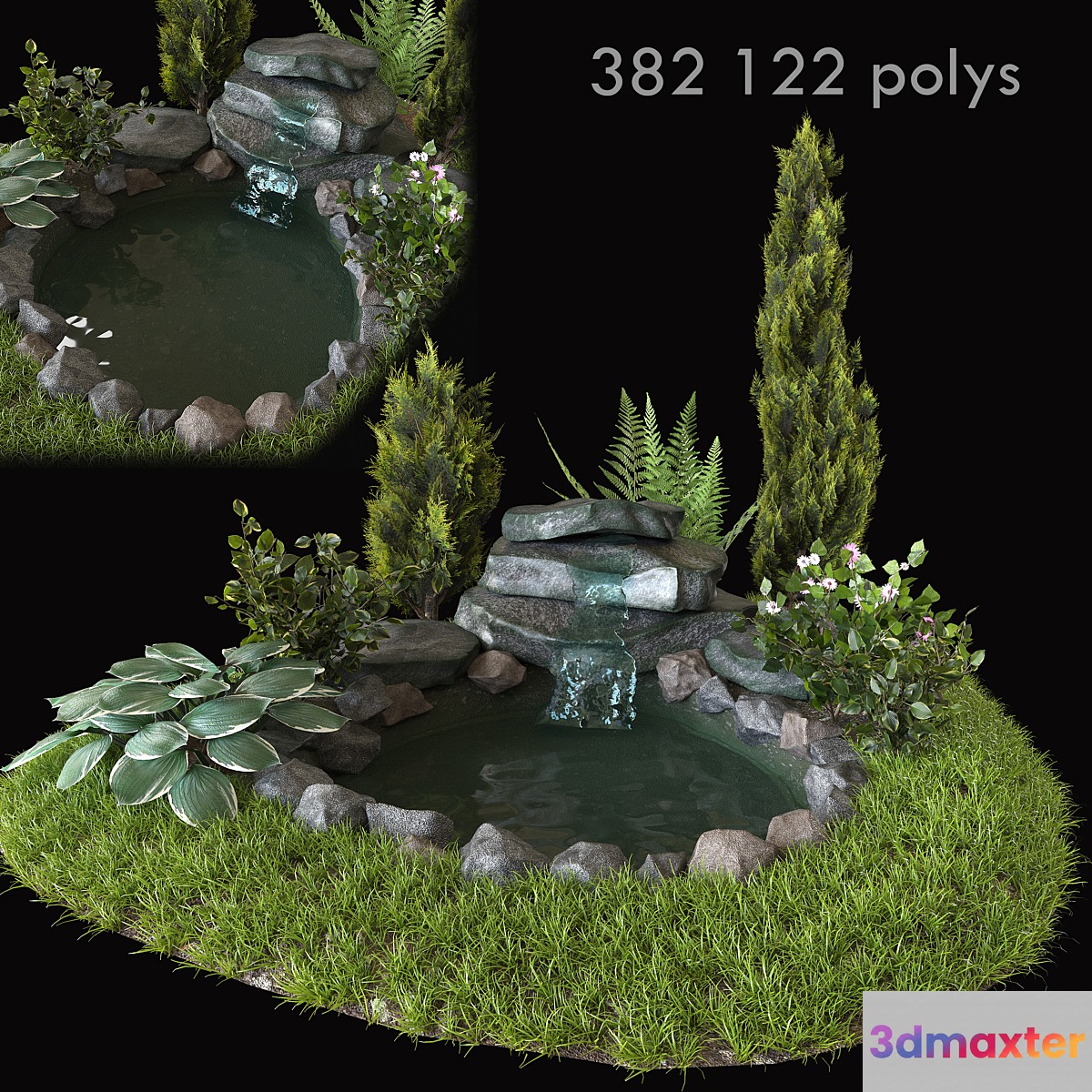 Alpine hill - No.2 3D Max