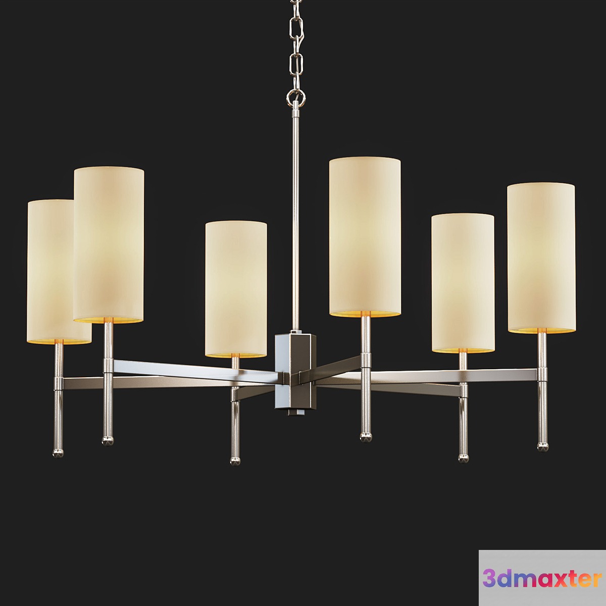 Tigermoth lighting - Stem chandelier with silk 3D Max