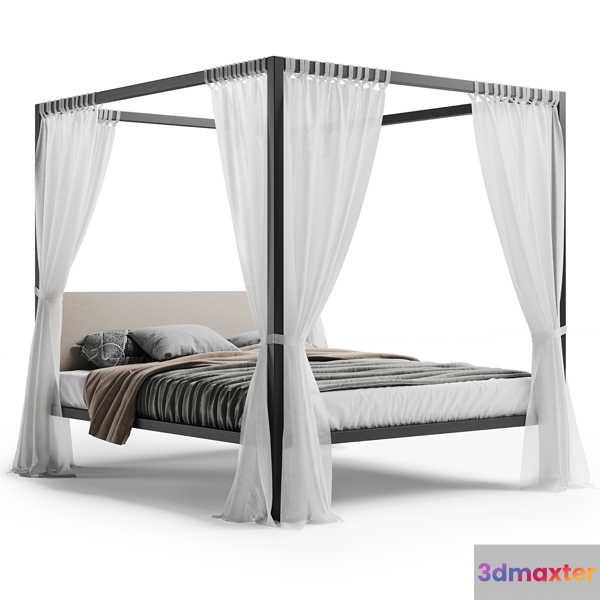 Zanotta milleunanotte bed black