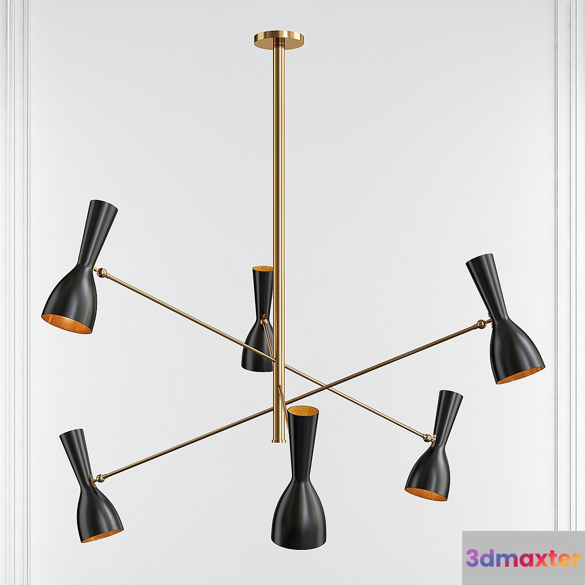 Brass brothers & Co. WORMHOLE CHANDELIER WITH GOLD LEAF