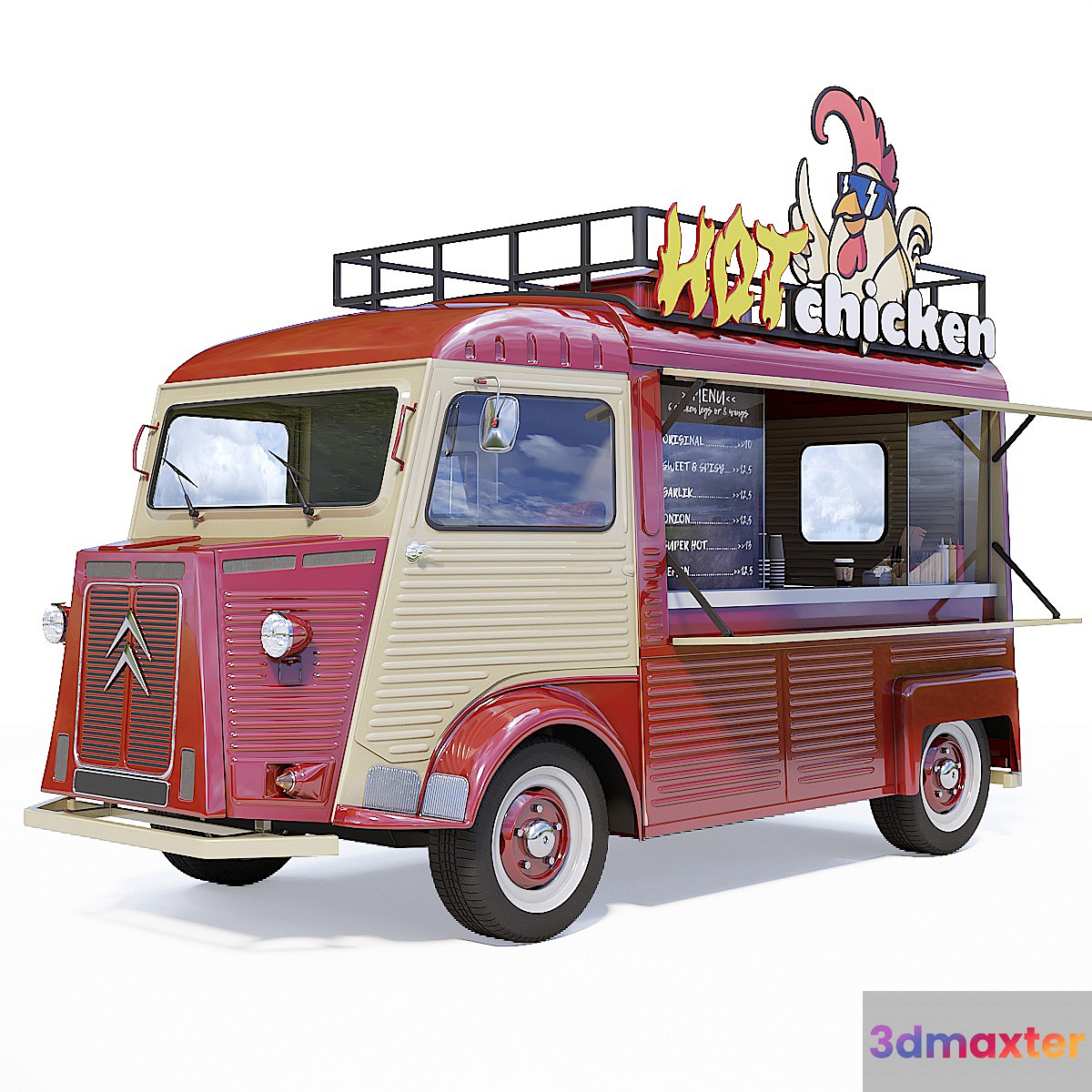 Food truck Citroën Type H 3D Max