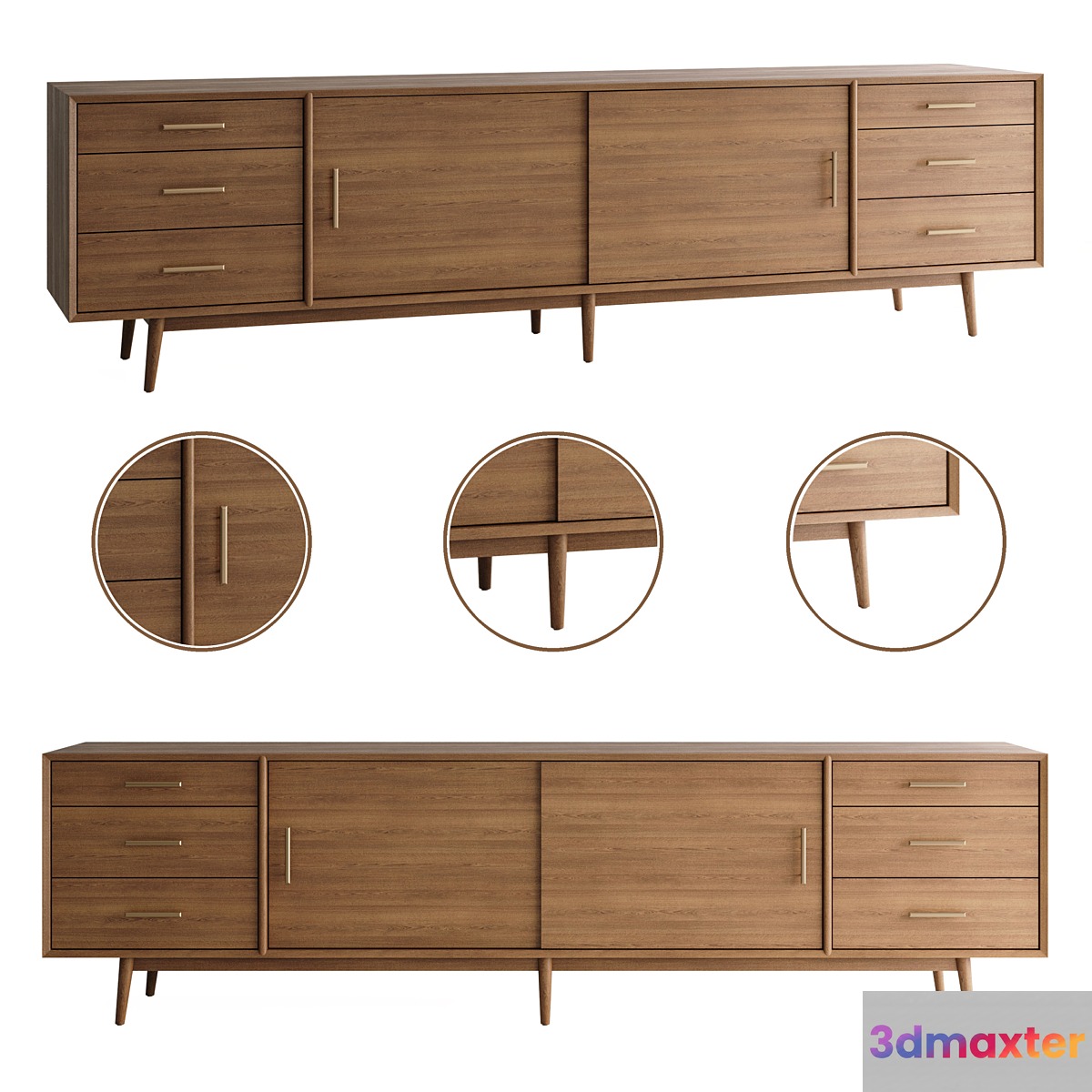 Mid-Century Media Console (96 