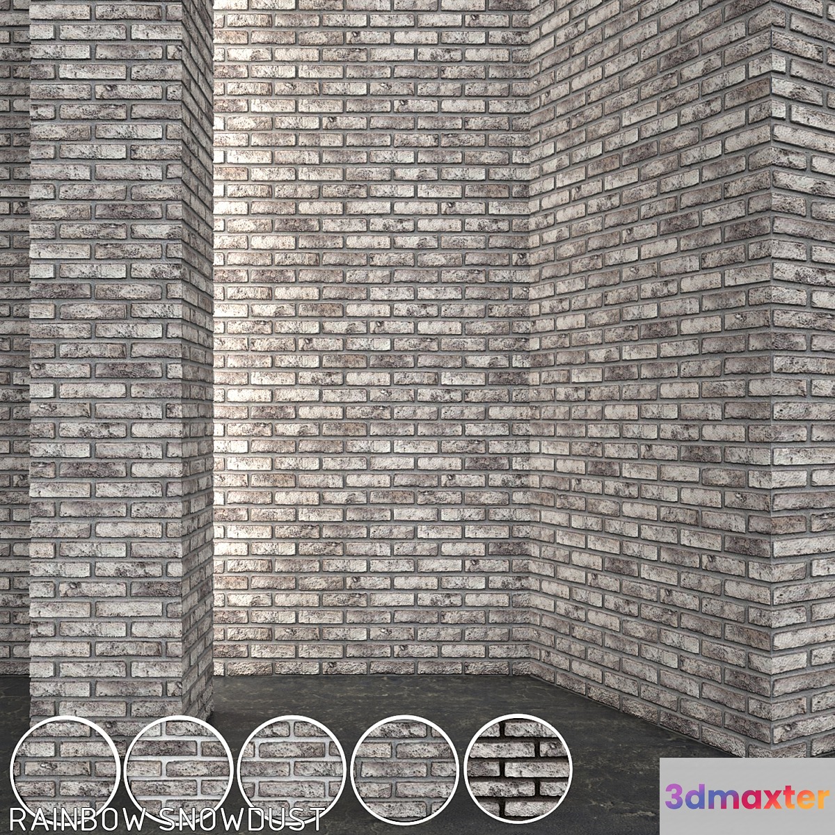 Vandersanden Brick Rainbow Snowdust 3D Max