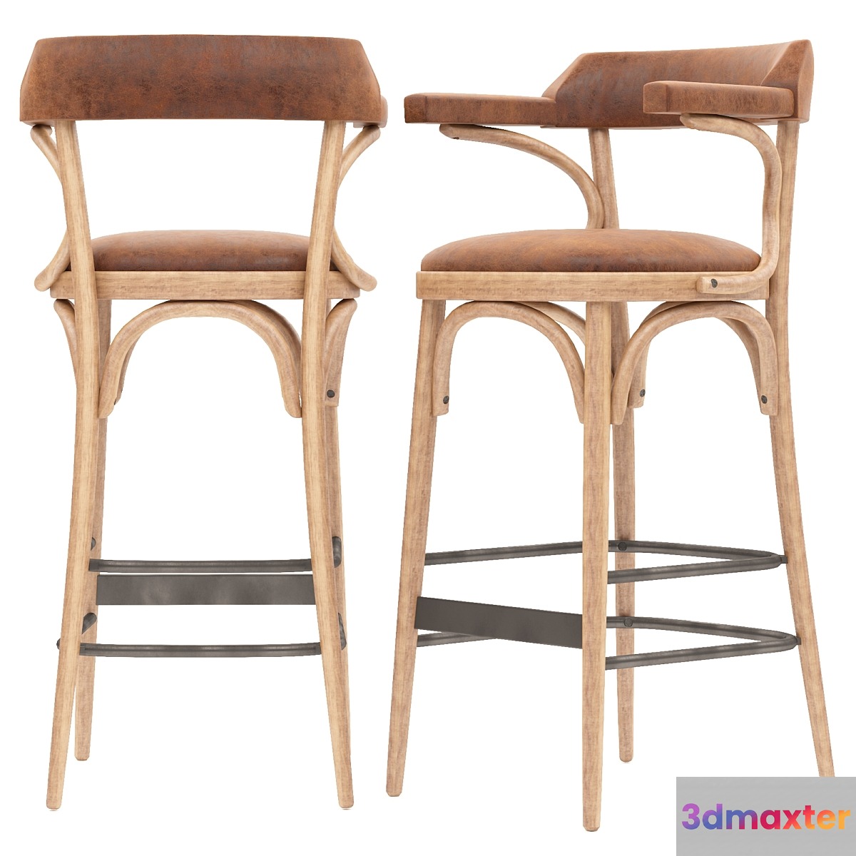 Wooden barstool