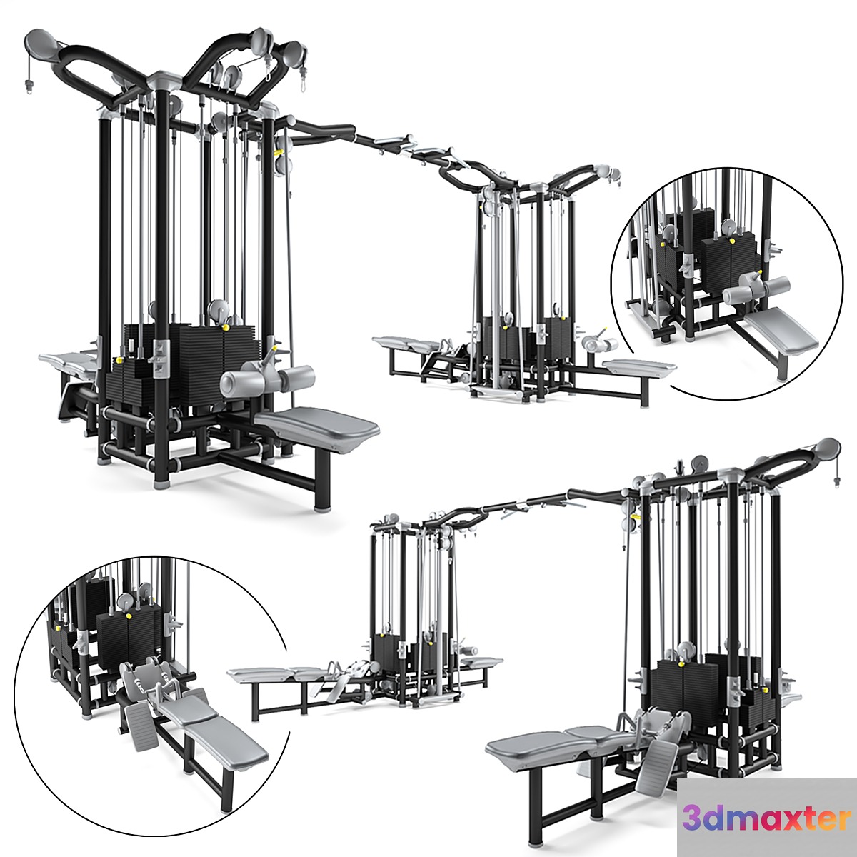 Black Cable Station_Set 03 3D Max