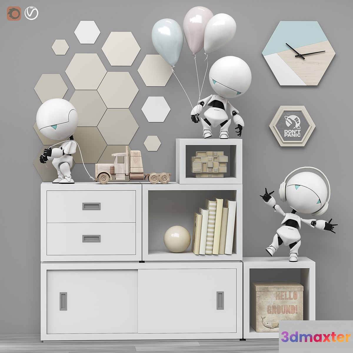 Toys and furniture set 77 3D Max
