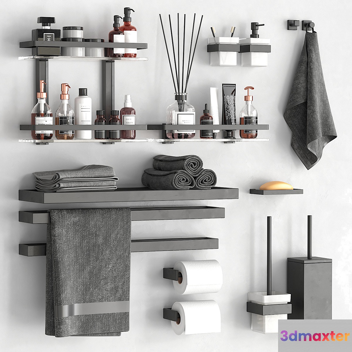 KES Bathroom accessories 5 3D Max