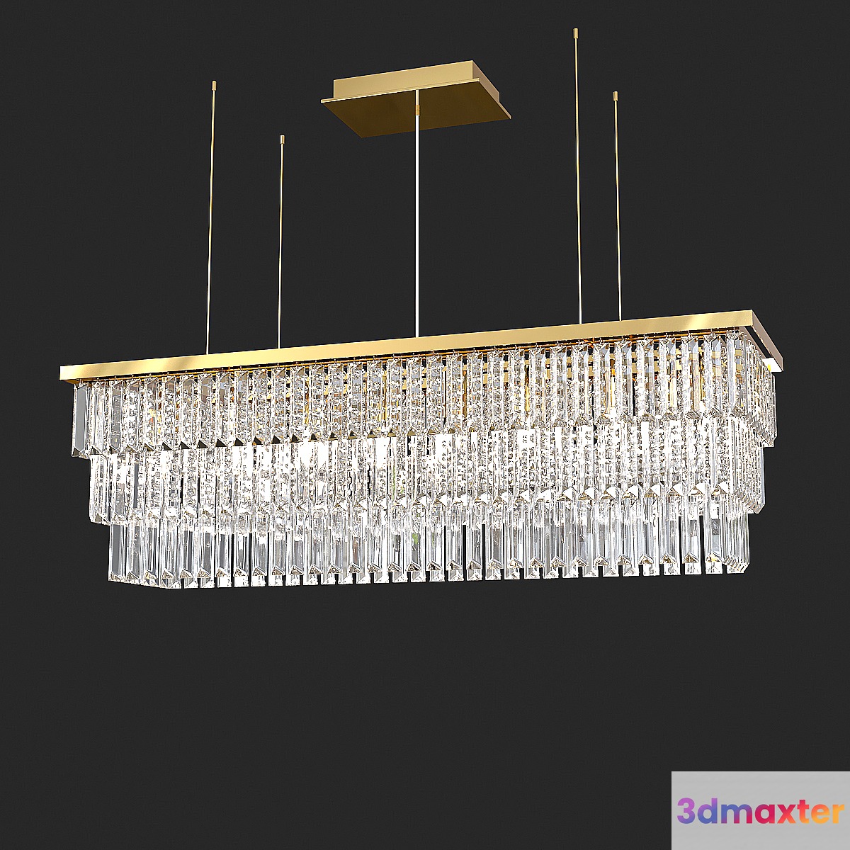 Crystal lamp Ideal Lux MARTINEZ SP8 ORO