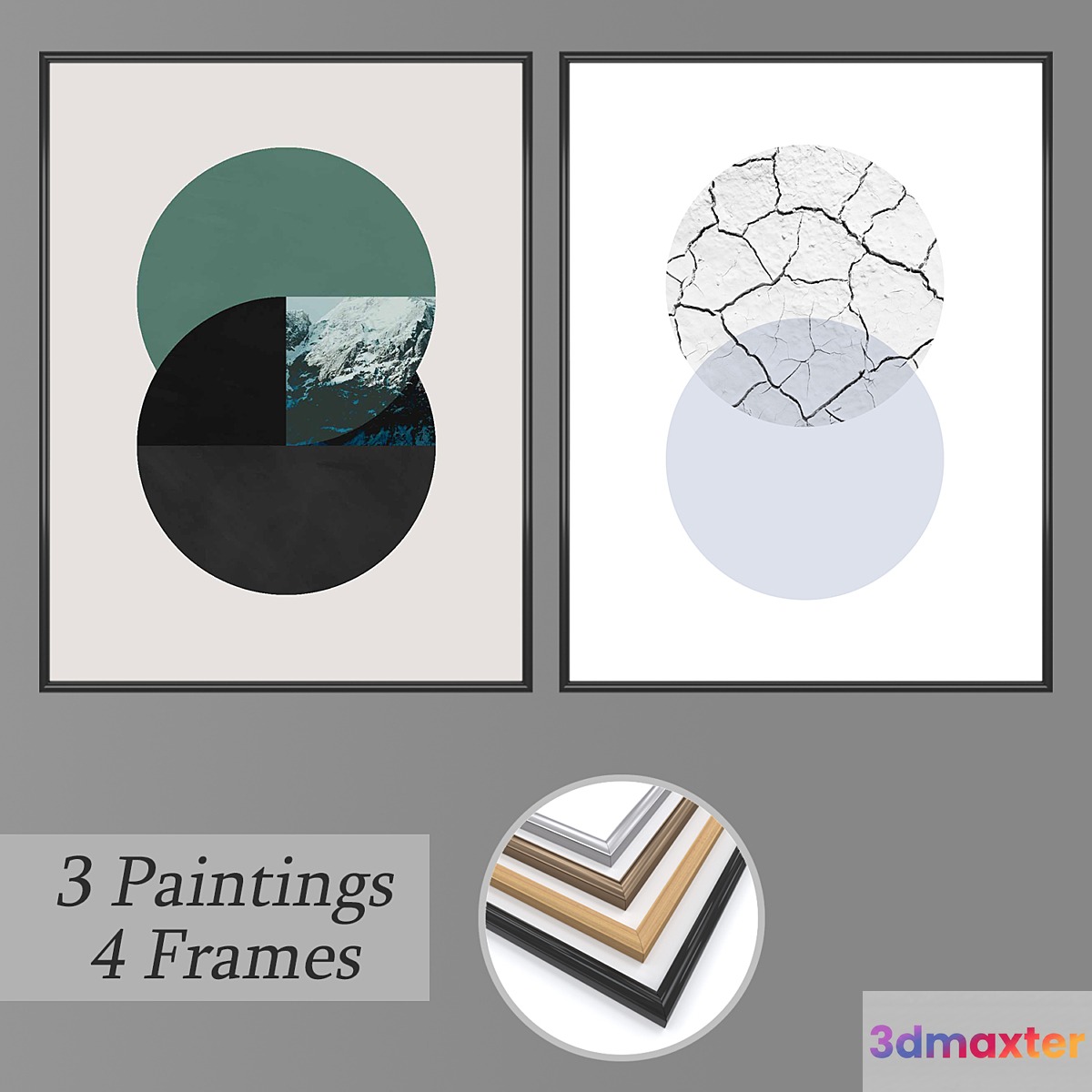 Set of wall paintings No 1024 3D Max