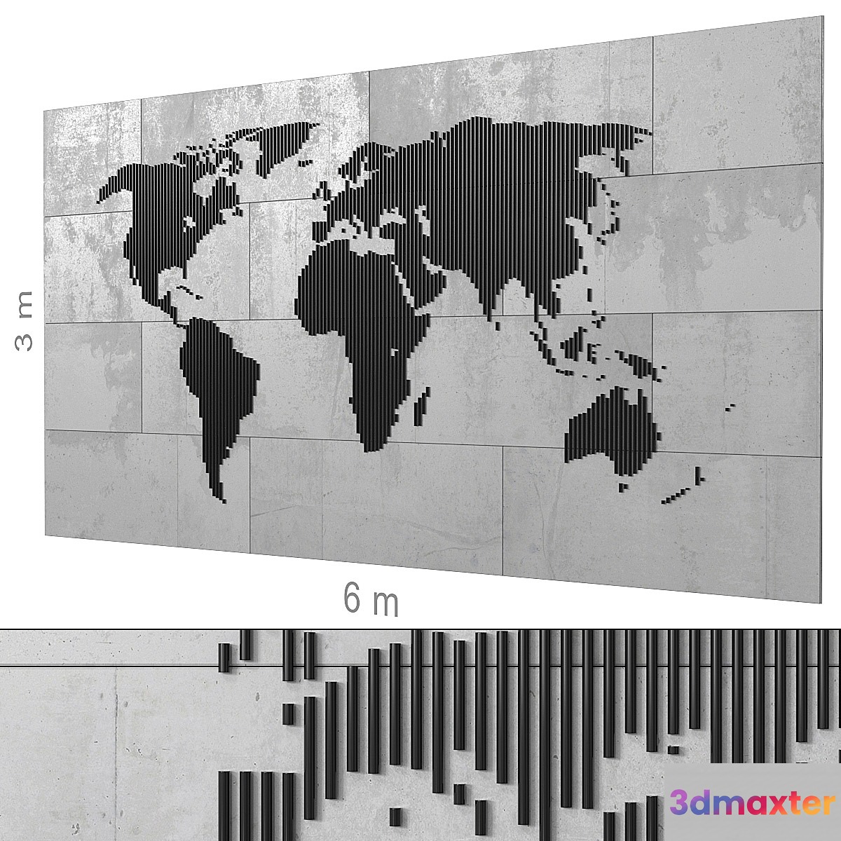 Decorative wall 271. 3D Max
