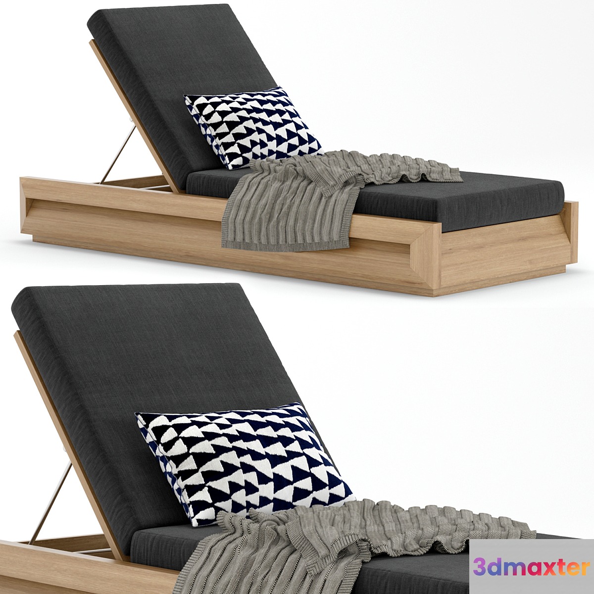 RH Outdoor Paloma chaise 3D Max