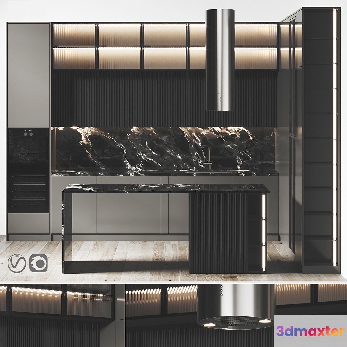 Kitchen 052 400x320x290H 3D Max