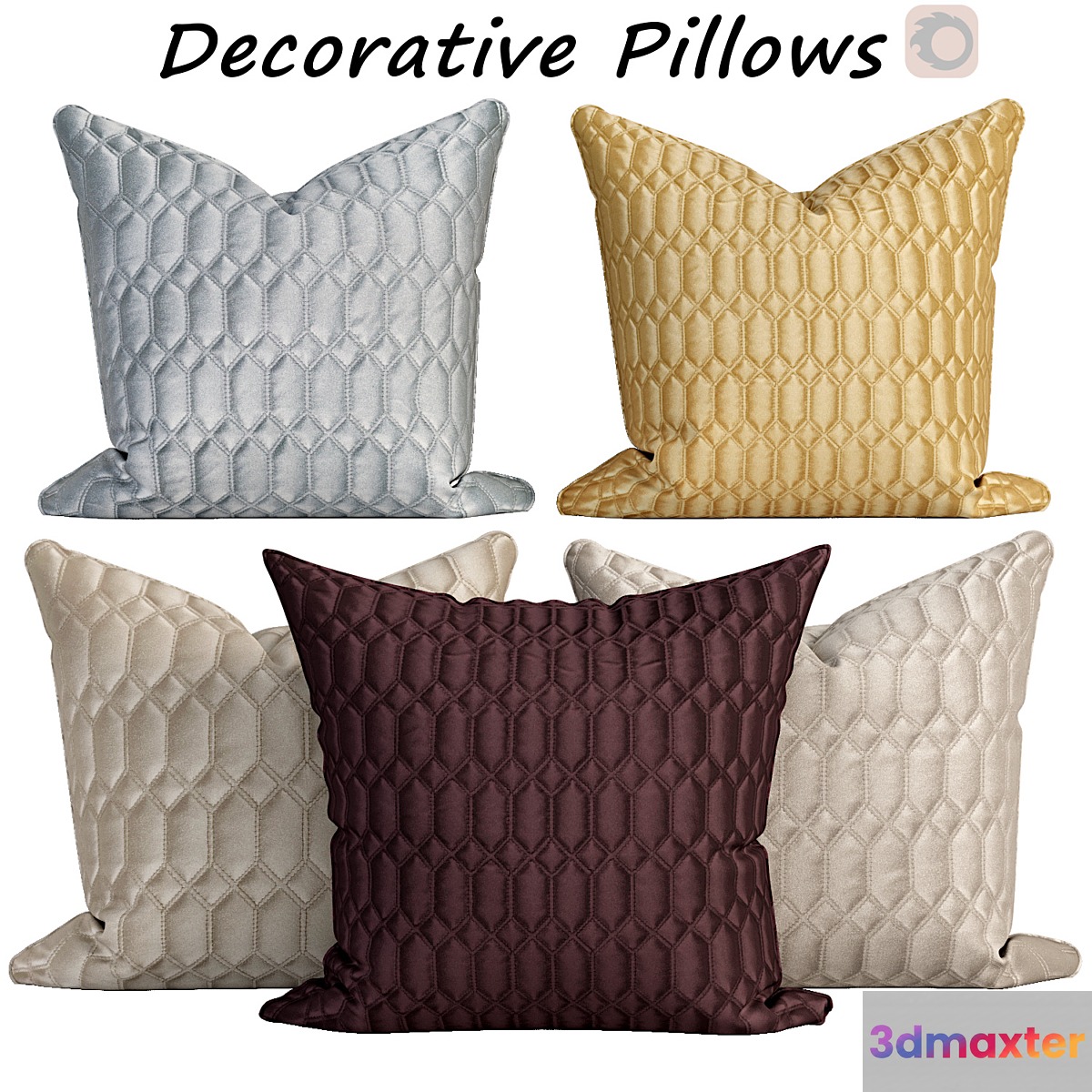 Decorative pillows set 538 3D Max