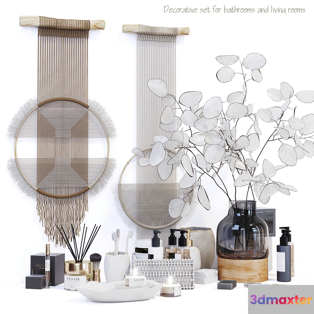 Decorative set for bathrooms and living rooms 3D Max
