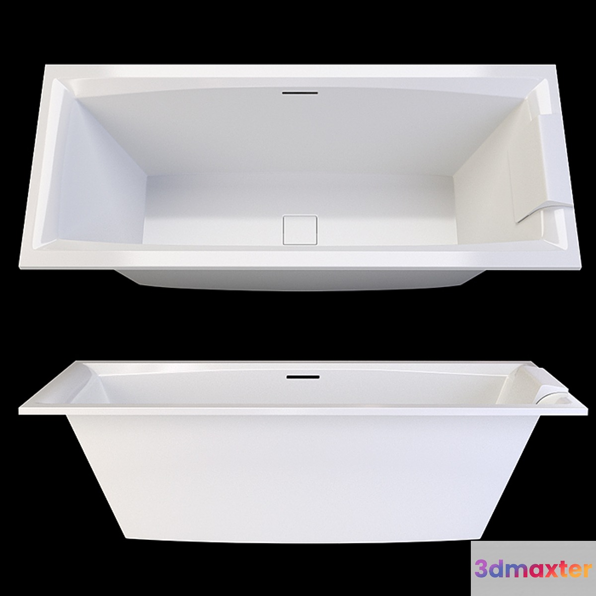 acrylic bathtub Riho Still Square 3D Max