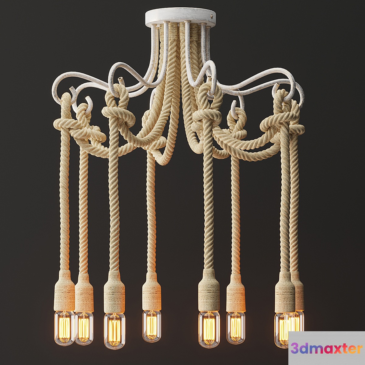 Chandelier Loft Rope Light White 8