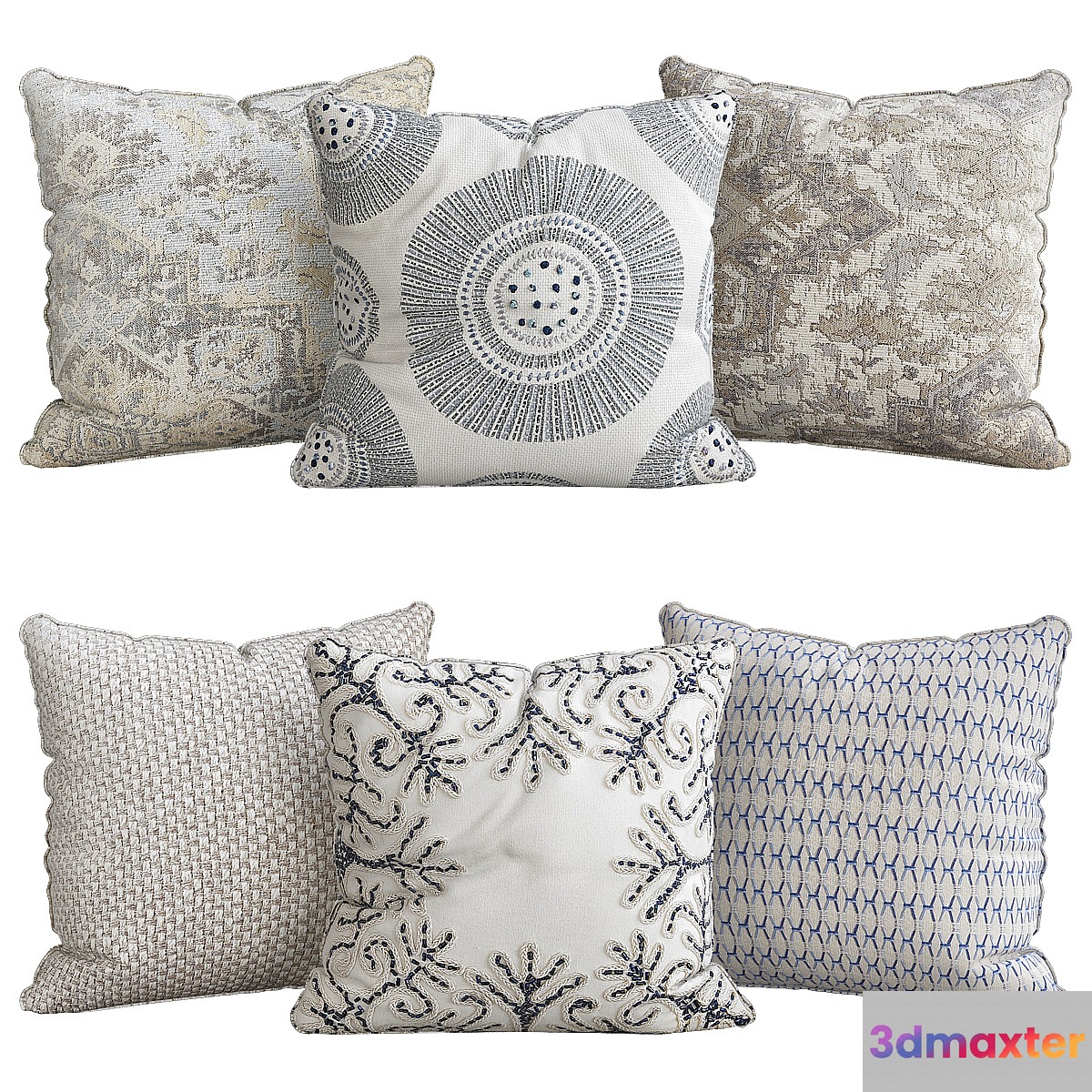 Pillows for sofa 6 pieces No. 87 3D Max