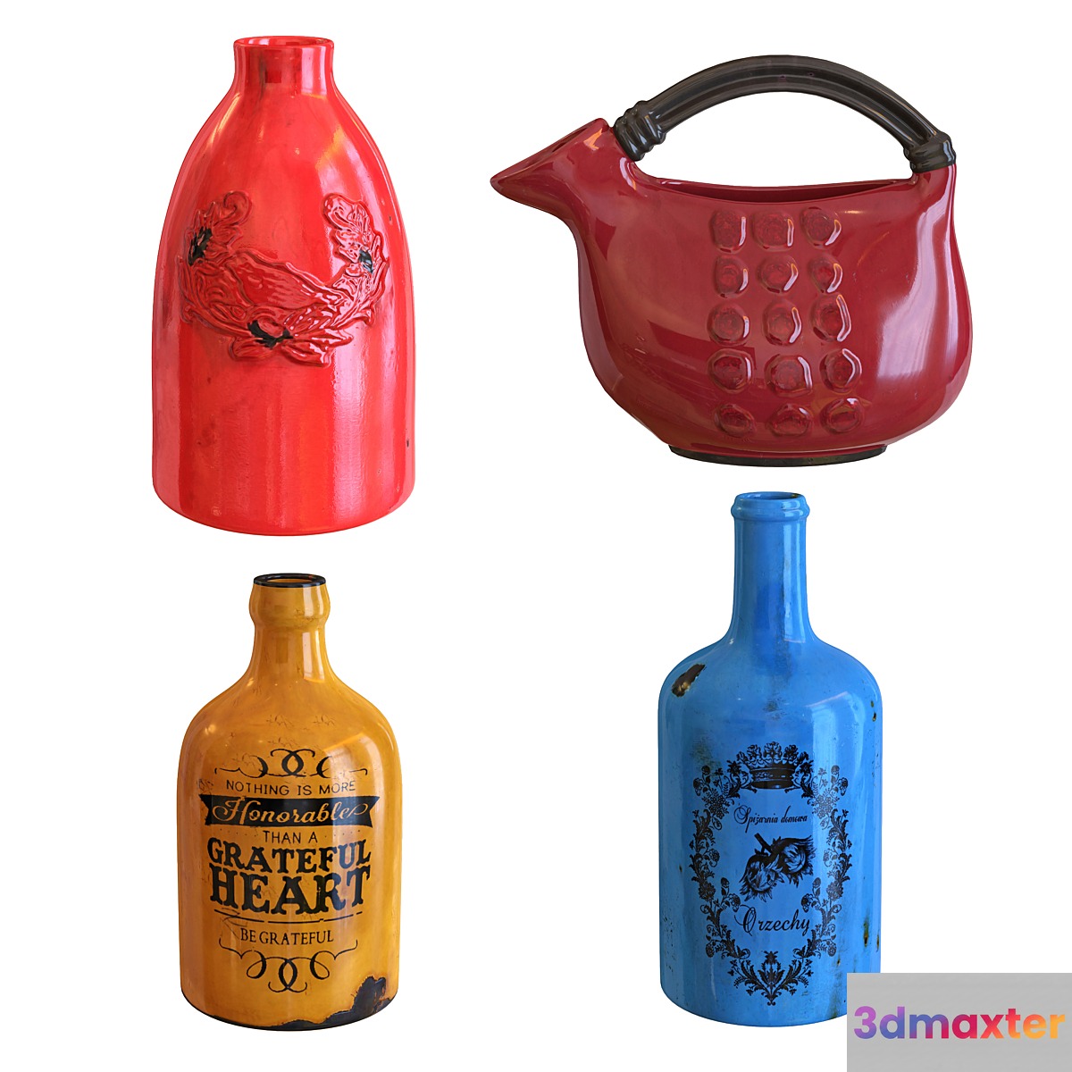 Crestview Accessories Vases Set 3D Max