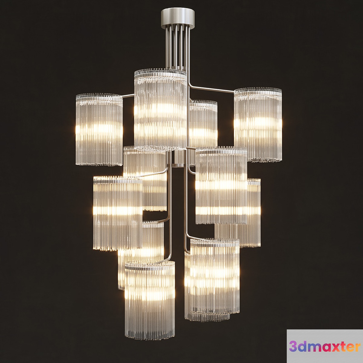 Van den Akker - Large twelve light hanging 3D Max