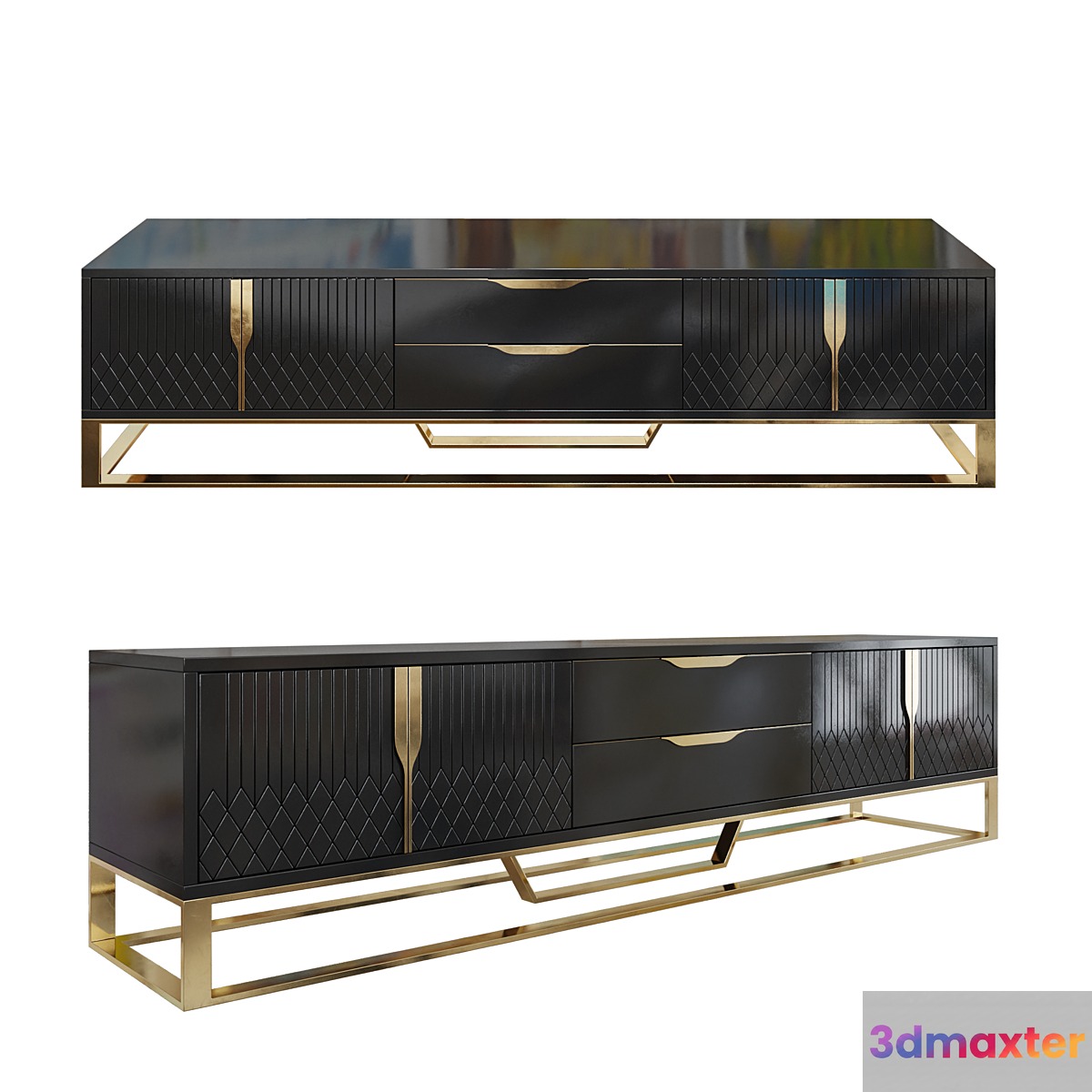 Aro Modern Stylish Black TV Stand