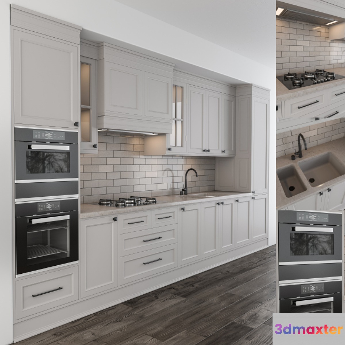 Kitchen Neo Classic Cream 3D Max