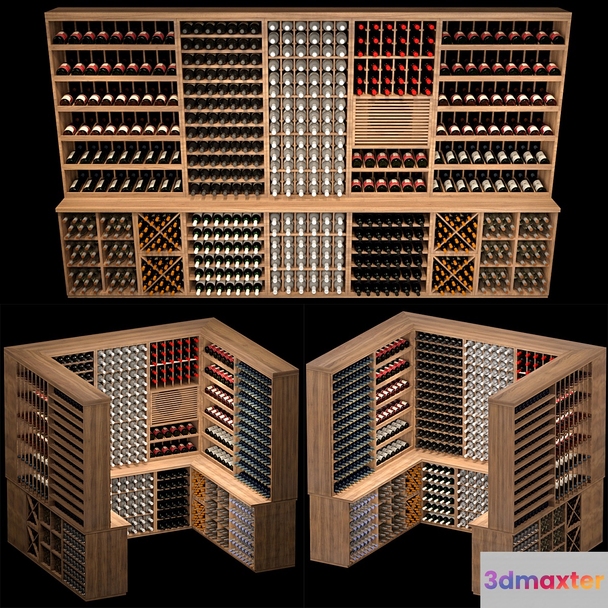 JC Wine Cellar 3 3D Max