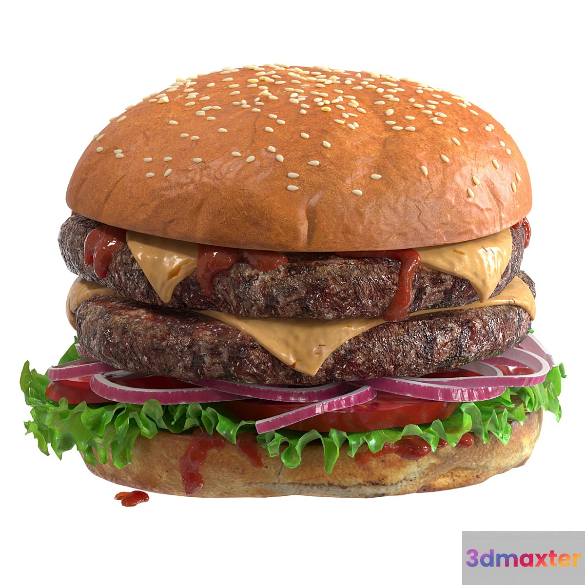 Hamburger 3D Max