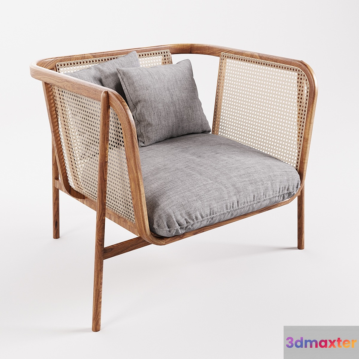 Cane Collection Rattan One Seat Lounge 3D Max